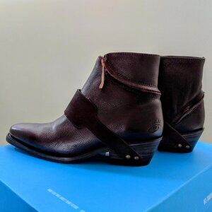 John Fluevog - Burgundy leather ankle boots 6.5
